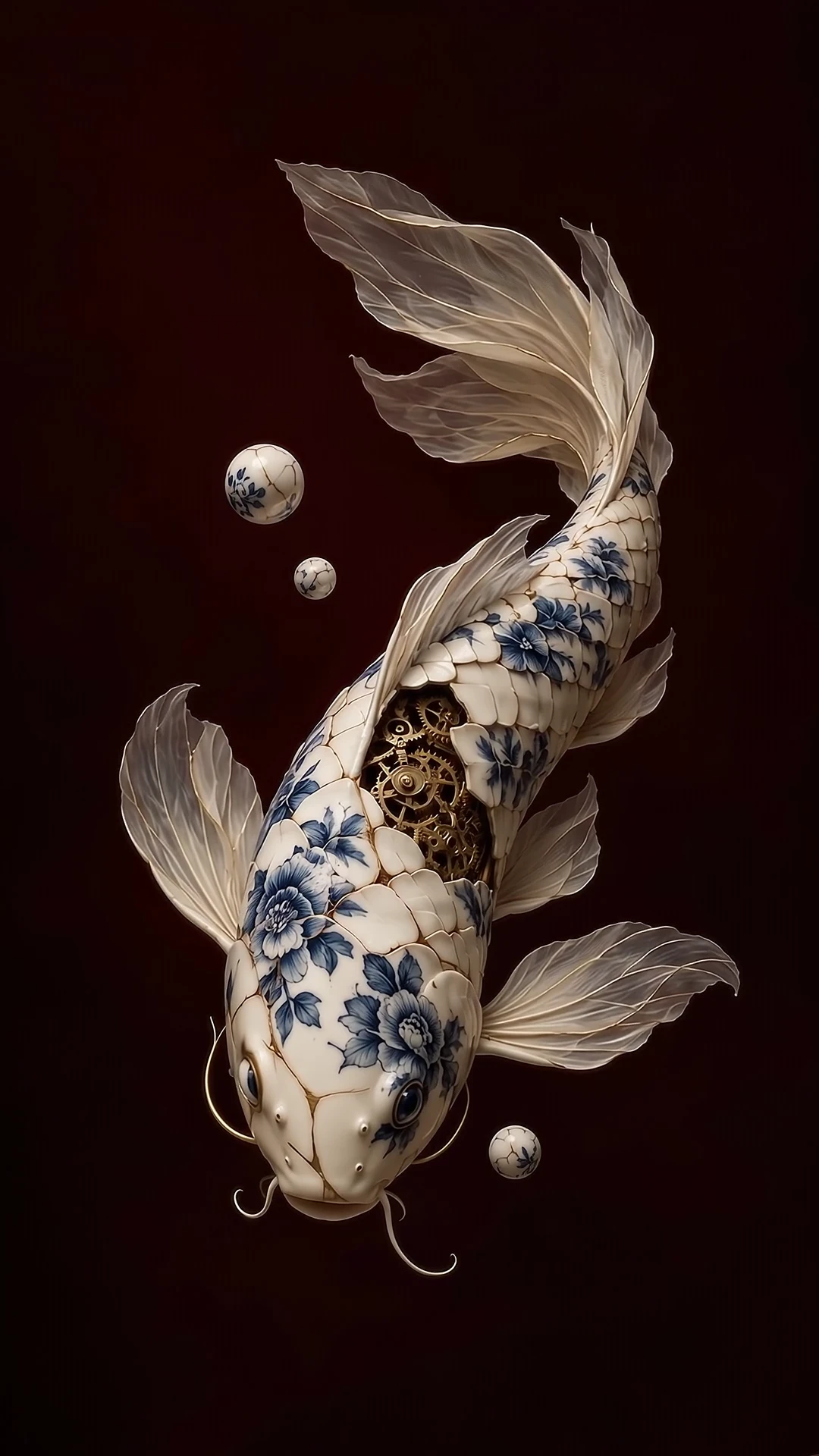 Porcelain Koi Gears