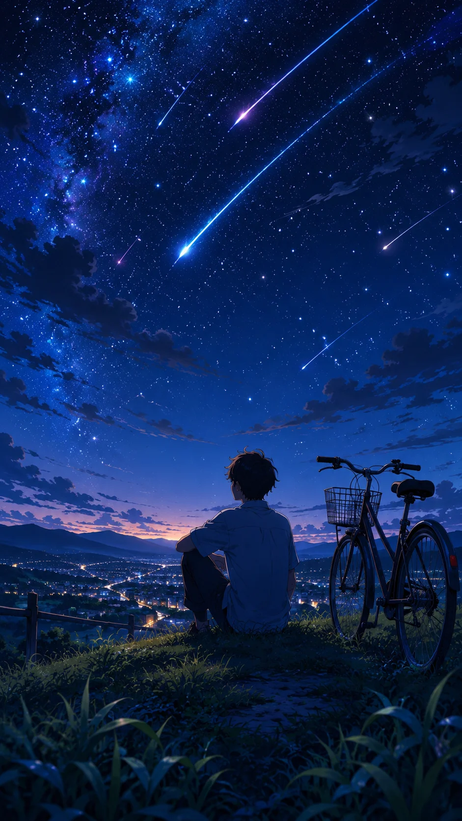 Bicycle Hilltop Shooting Stars
