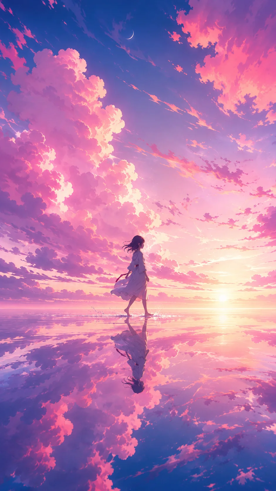 Pink Cloud Mirror Water