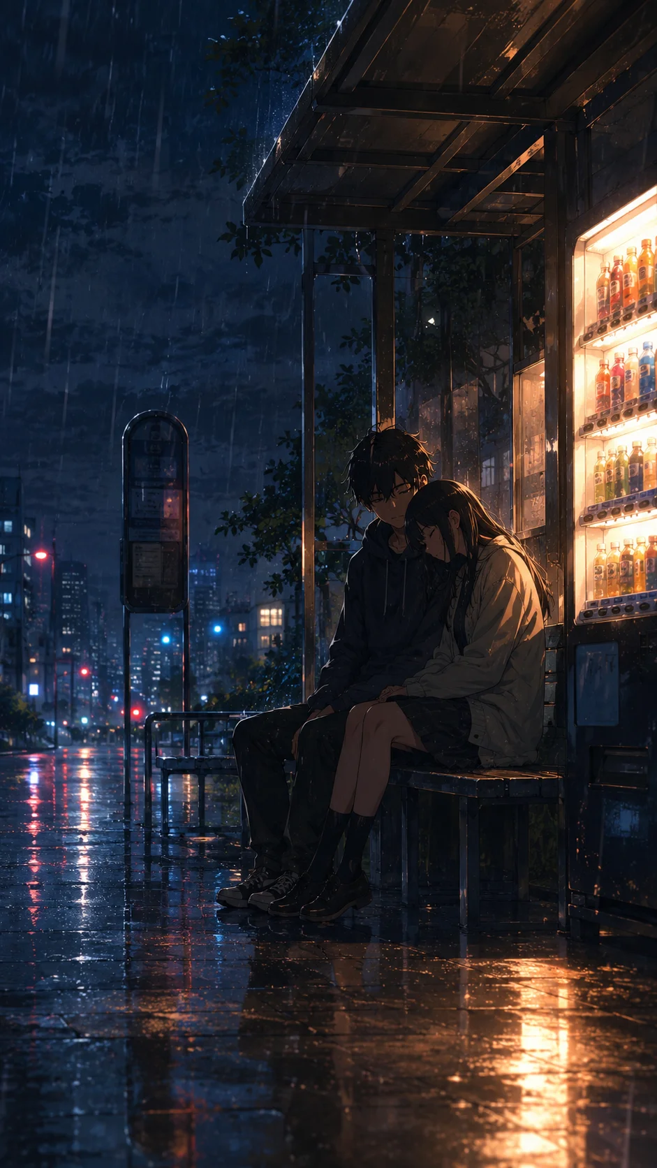 Rainy Bus Stop Comfort