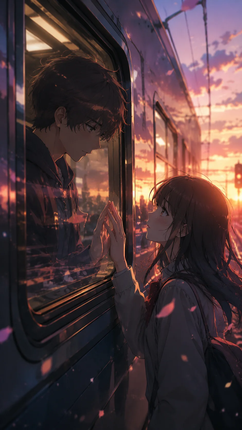 Train Window Goodbye Sunset