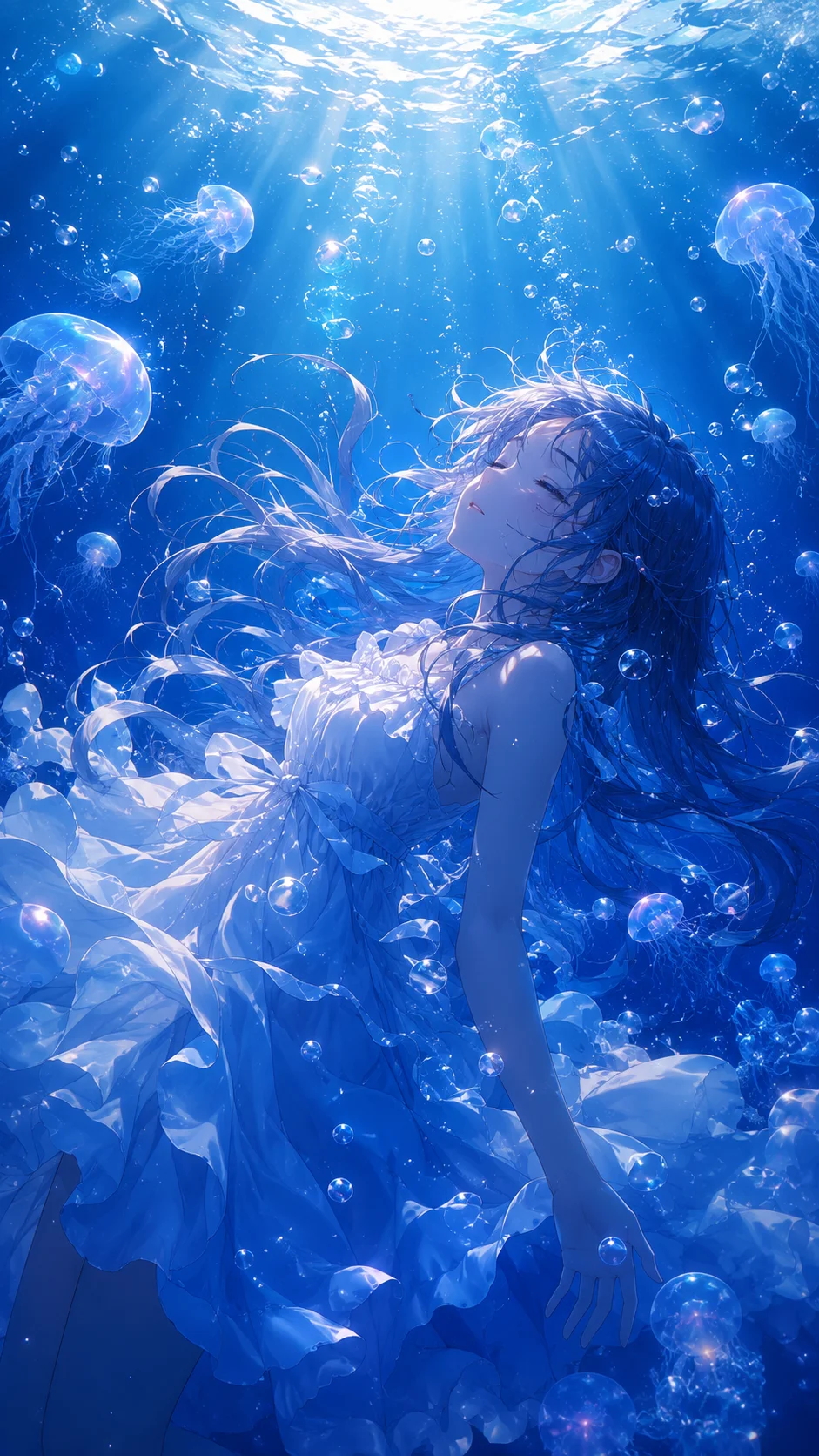 Underwater Jellyfish Drift
