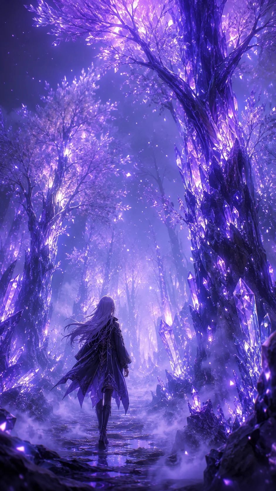 Violet Crystal Forest Wanderer