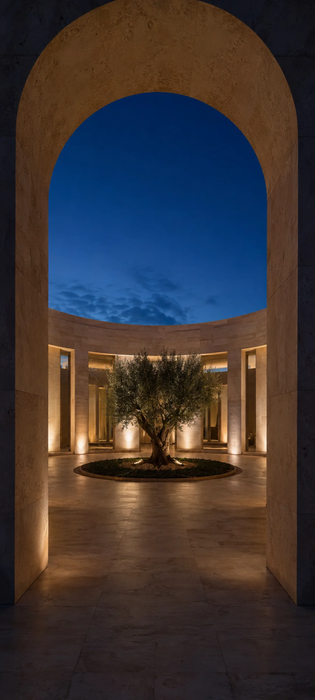Desert Blue Hour Courtyard