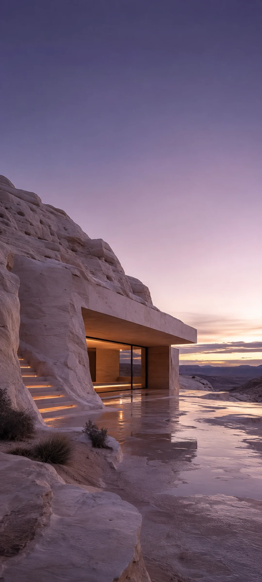 Rain Twilight Desert House