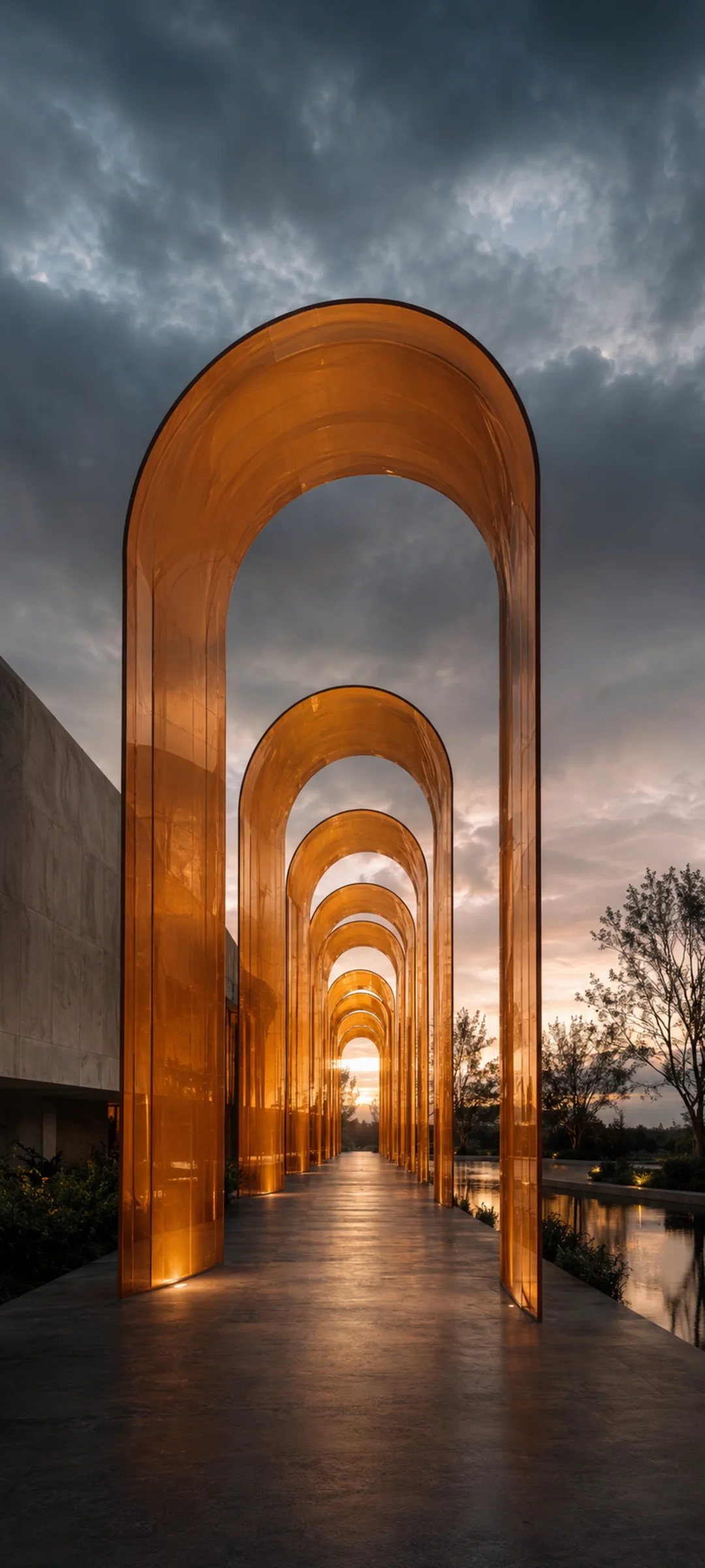 Storm Dusk Amber Arches
