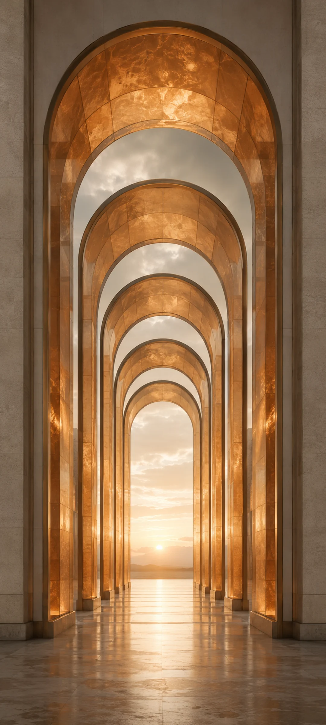 Sunrise Translucent Amber Arches