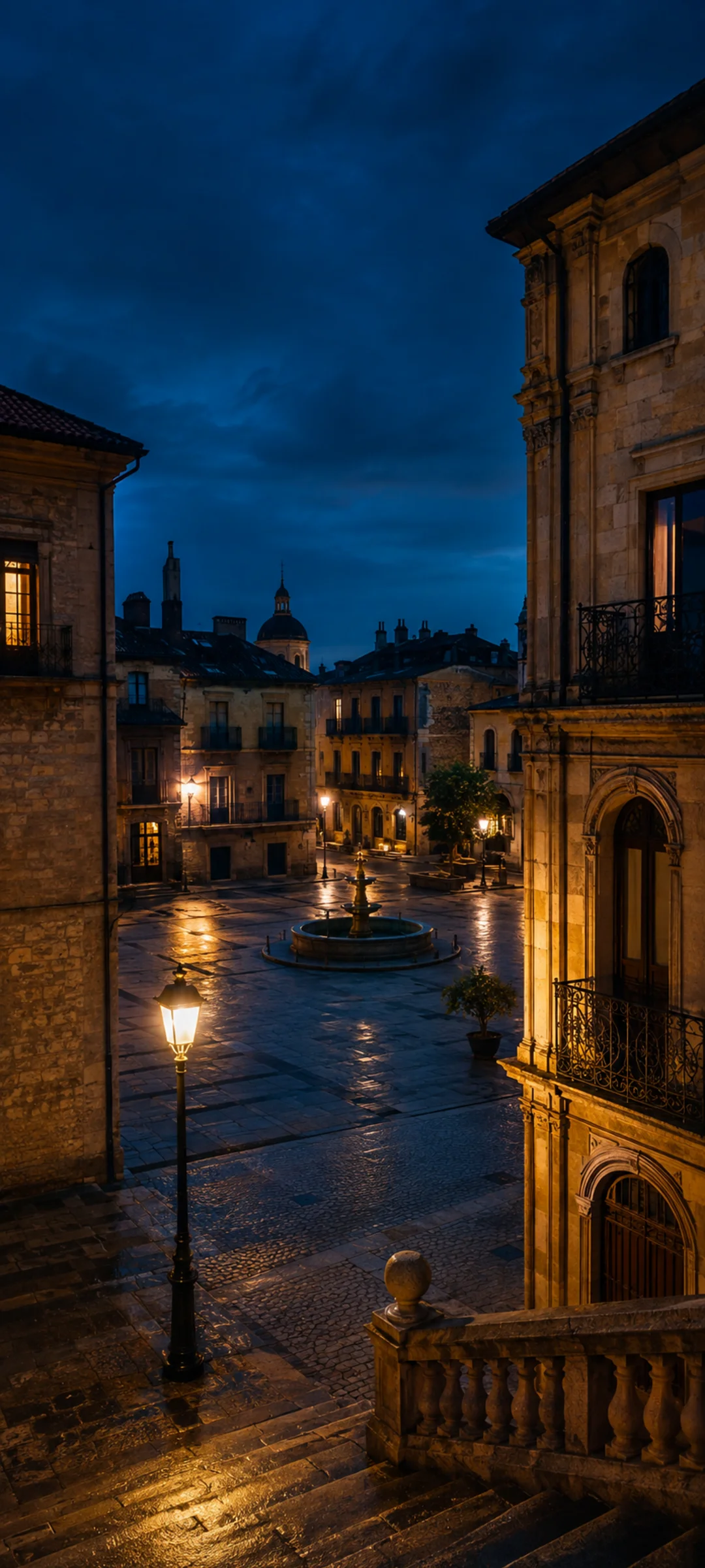 European Square Blue Hour