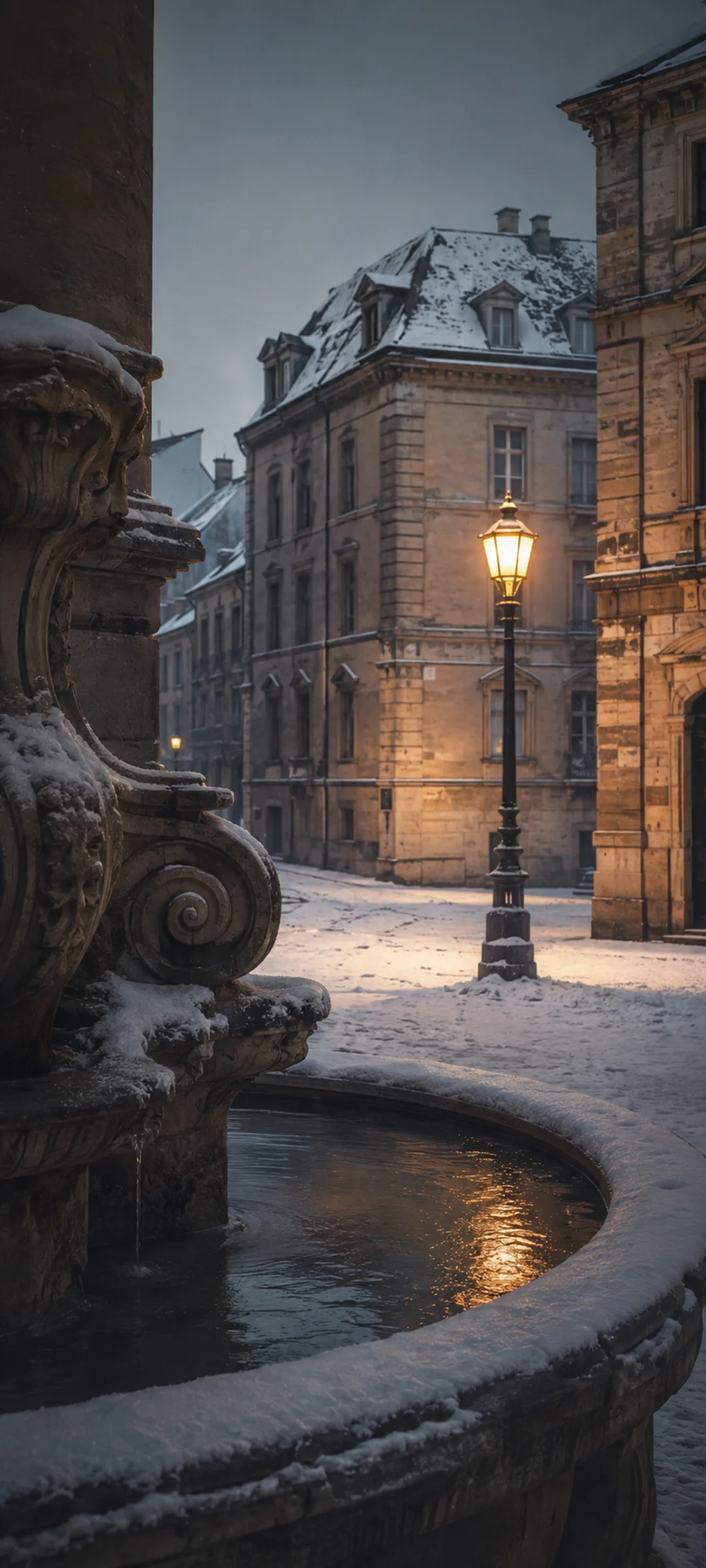 European Square Winter Snow