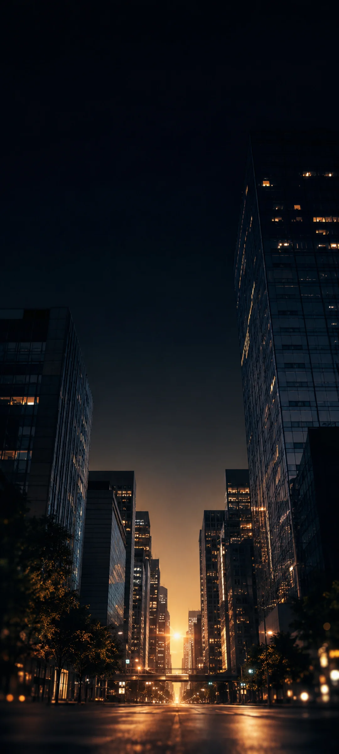 Geometric Downtown Canyon Night