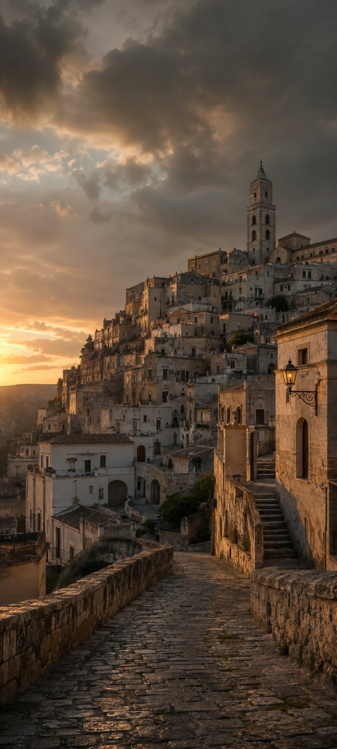 Matera Sassi Storm Sunrise