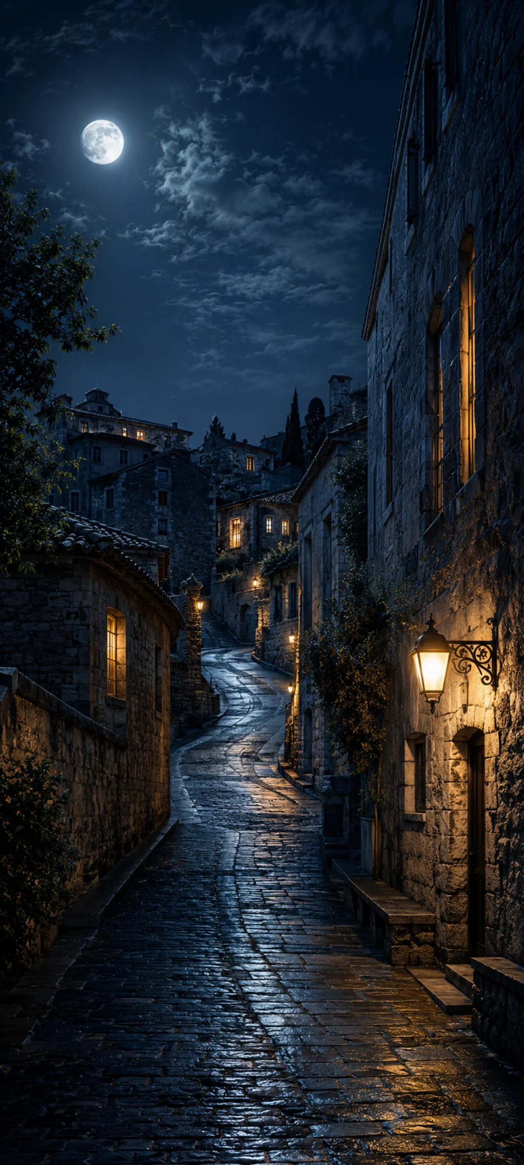 Old City Street Blue Hour