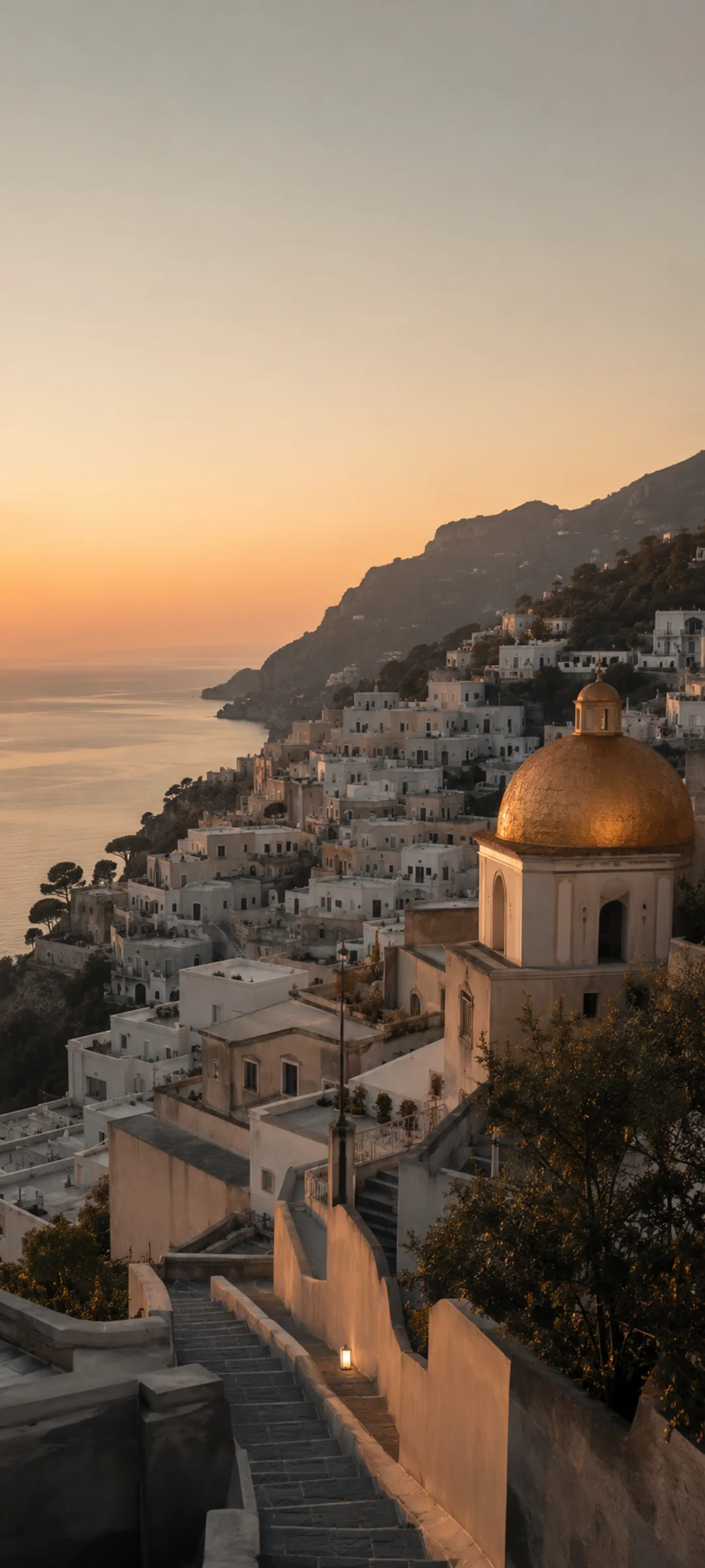Positano Church Dome Dusk