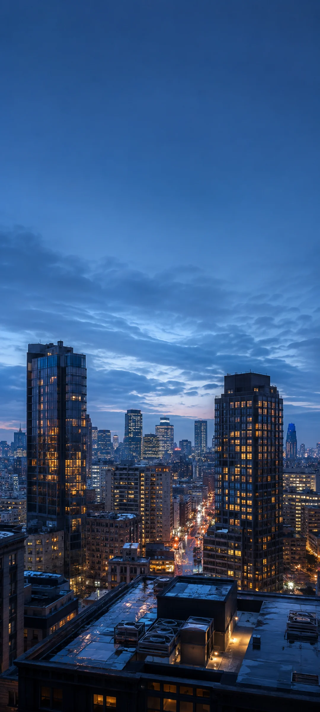 Rainwashed Blue Hour Rooftops