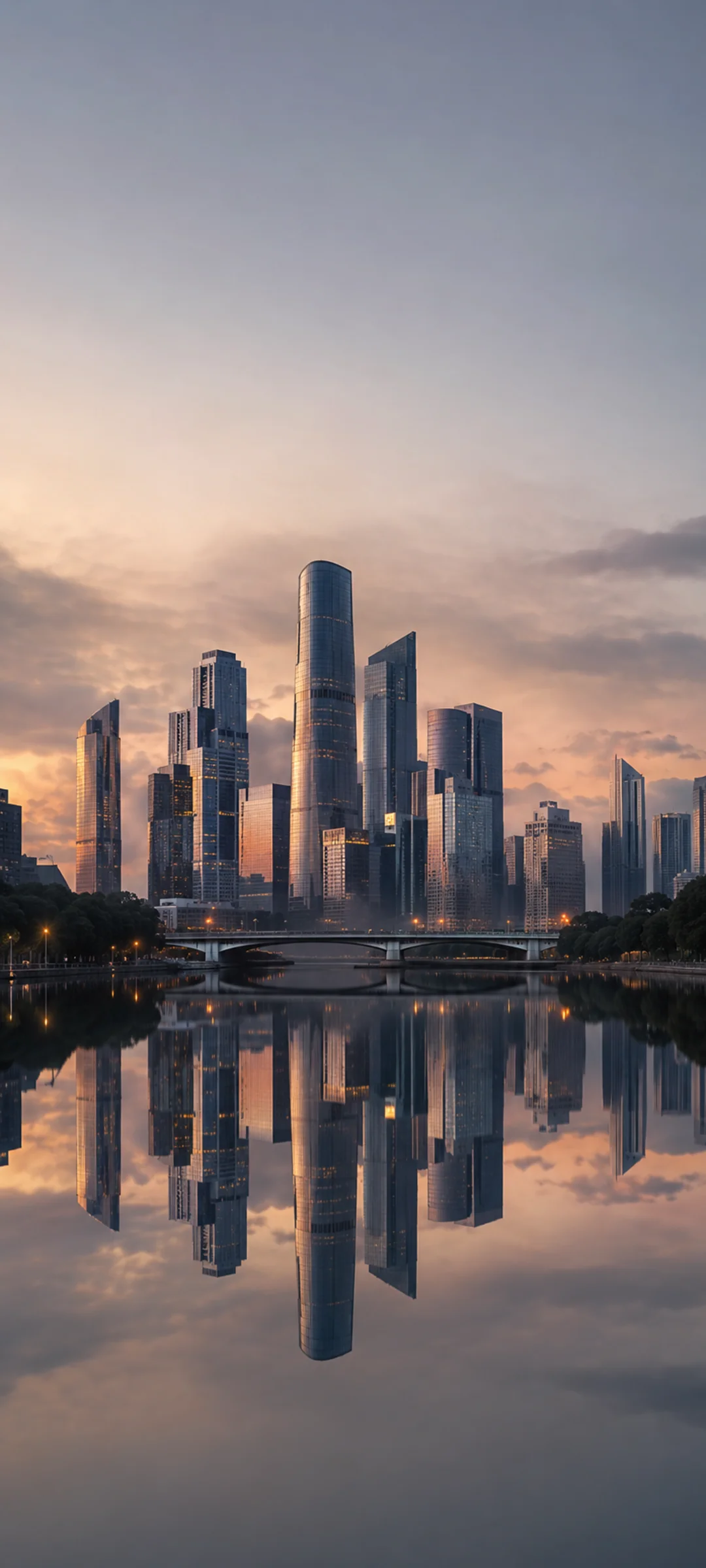 Rainwashed Dawn River Skyline
