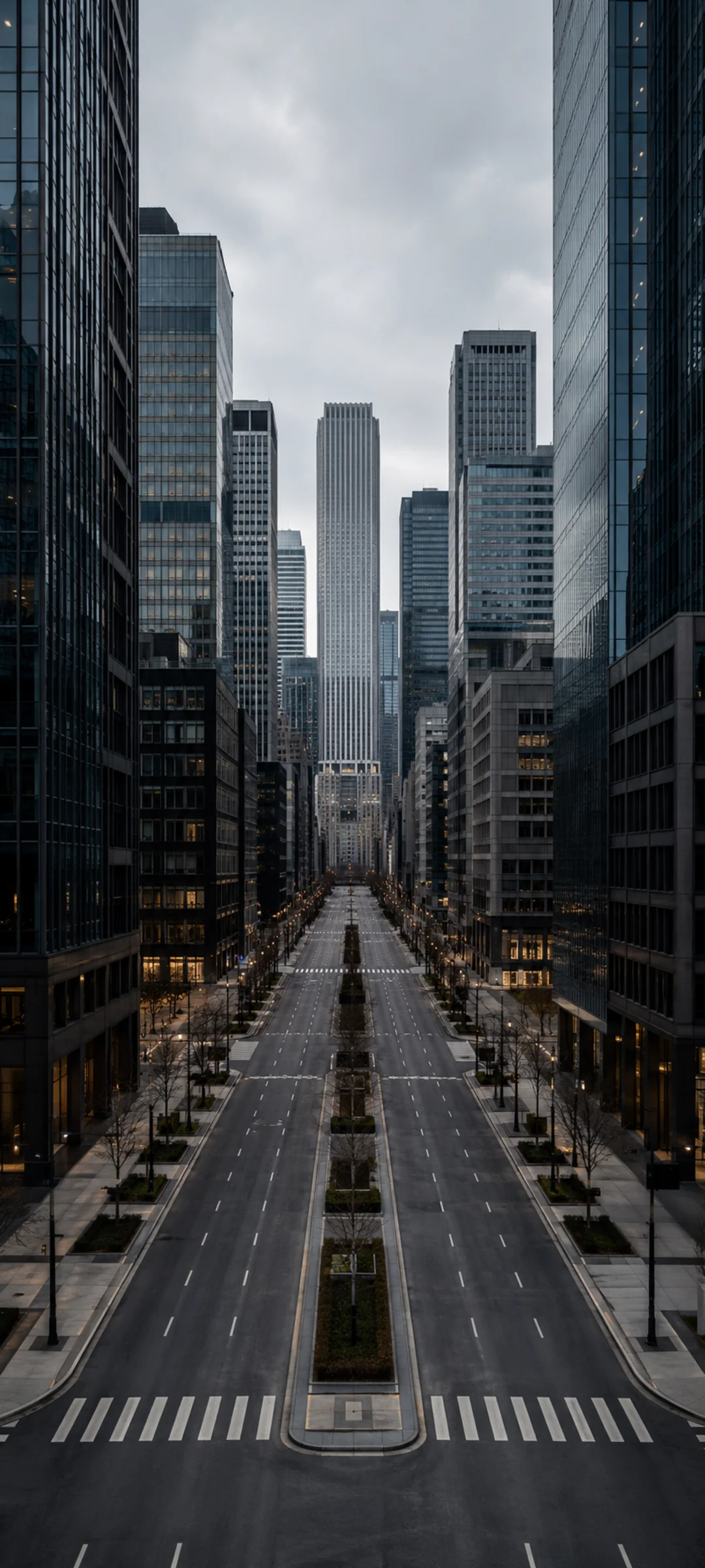 Symmetrical Overcast Downtown