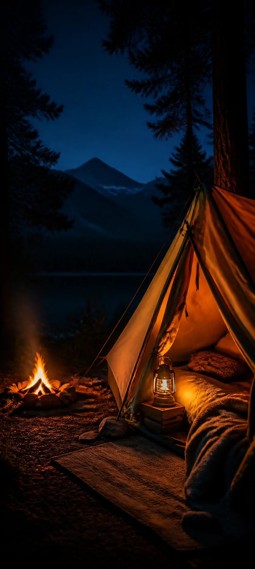 Blue Hour Campfire Tent