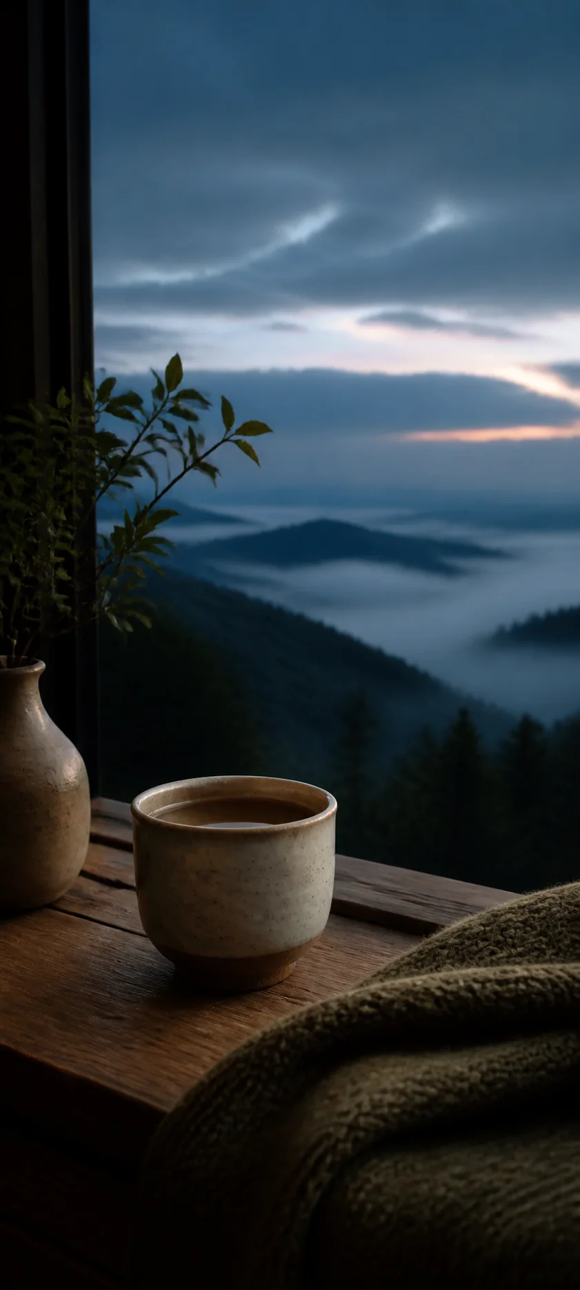Blue Hour Tea By The Window