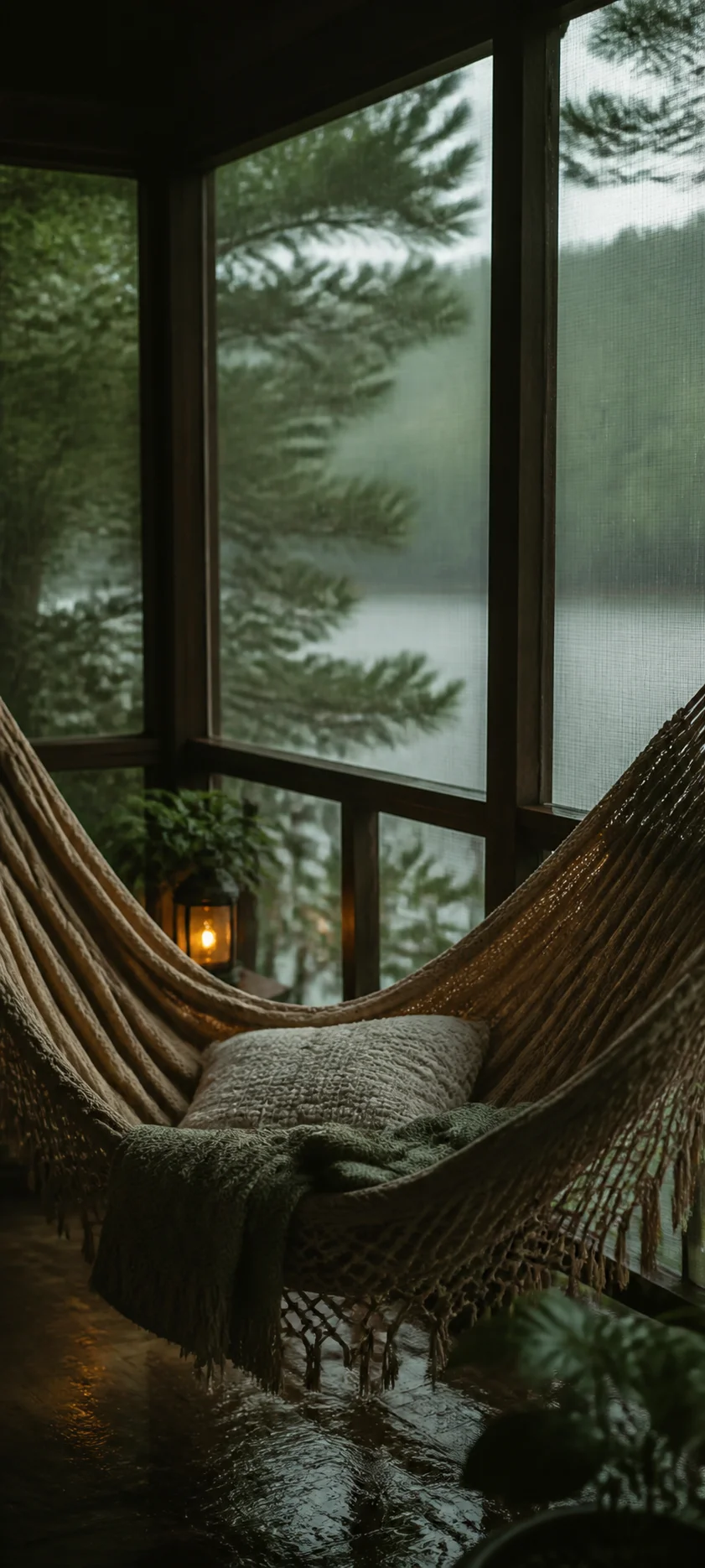 Cinematic Dawn Hammock Porch
