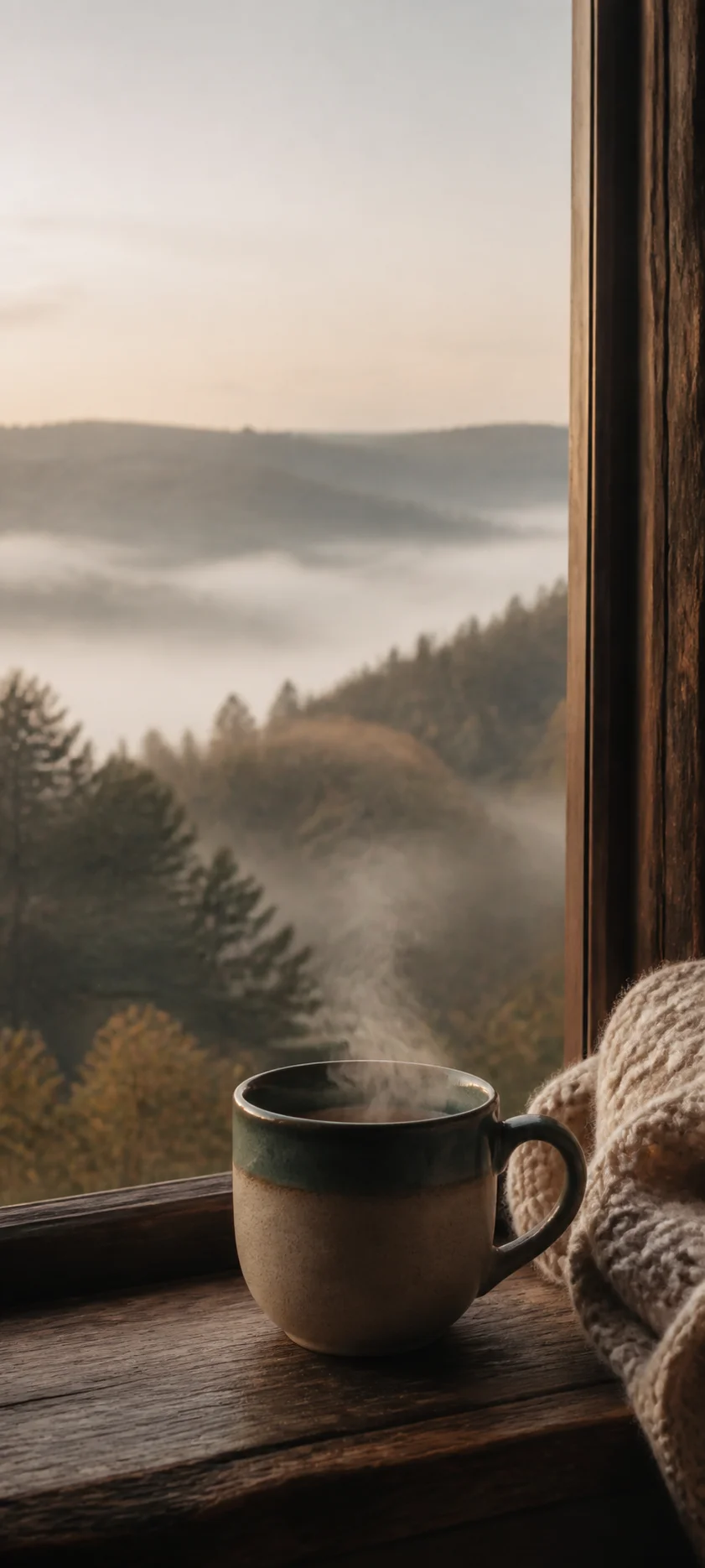 Cinematic Dawn Tea By The Window