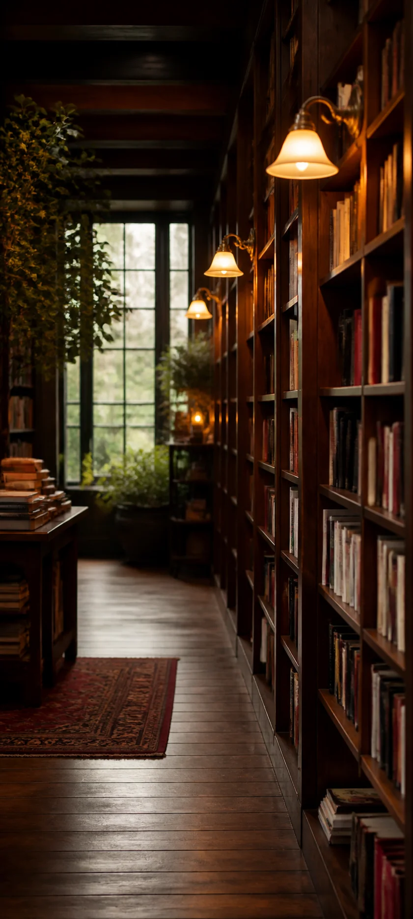 Minimal Luxe Bookshop Evening