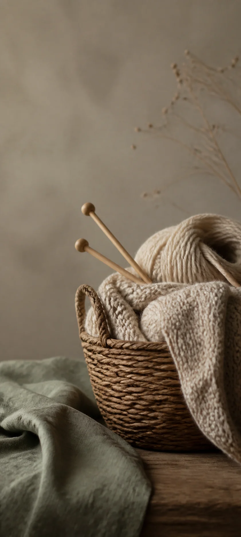 Minimal Luxe Knitting Basket