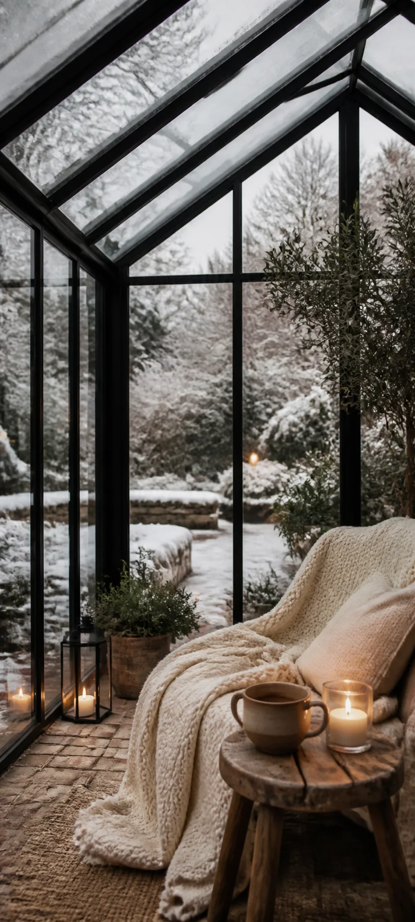 Minimal Luxe Winter Conservatory