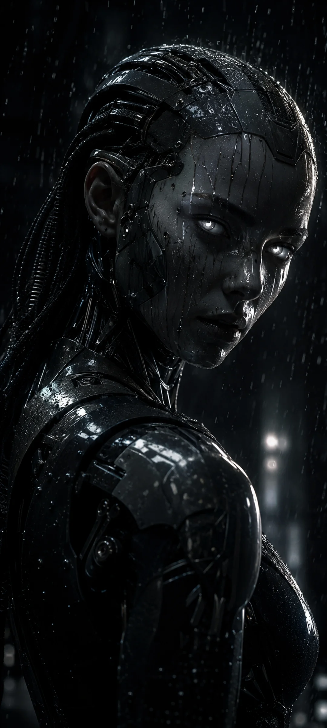 Near Black Android Portrait