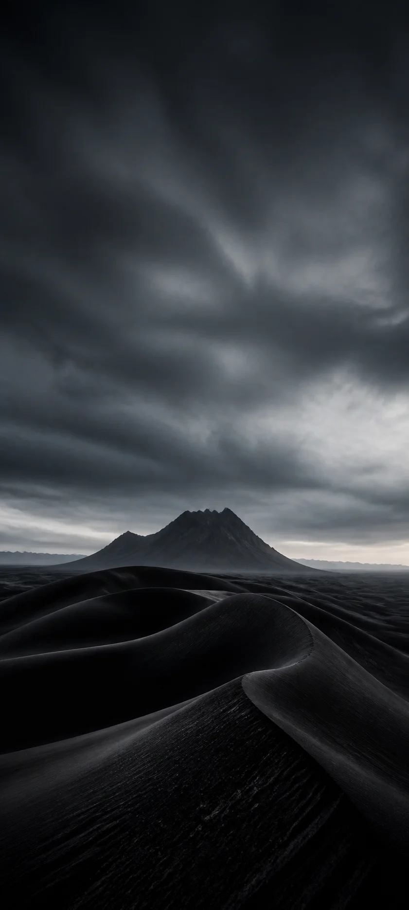 Minimal Iconic Black Sand Dunes