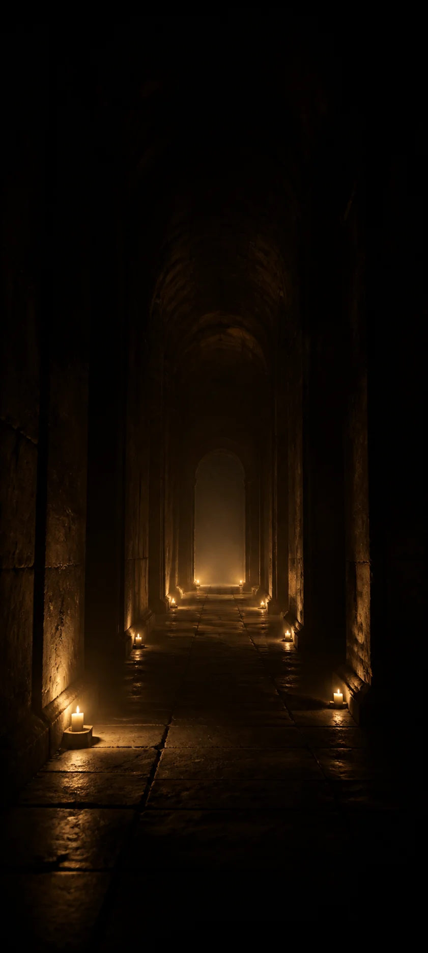 Minimal Iconic Candle Corridor