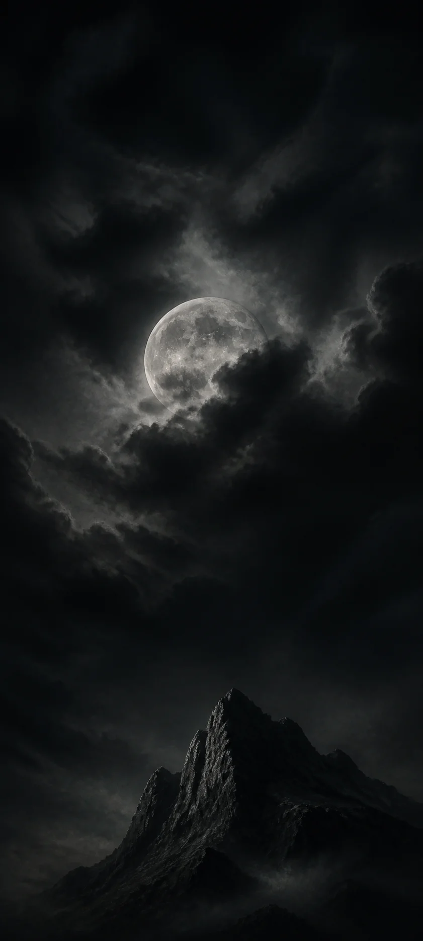 Minimal Iconic Charcoal Moon