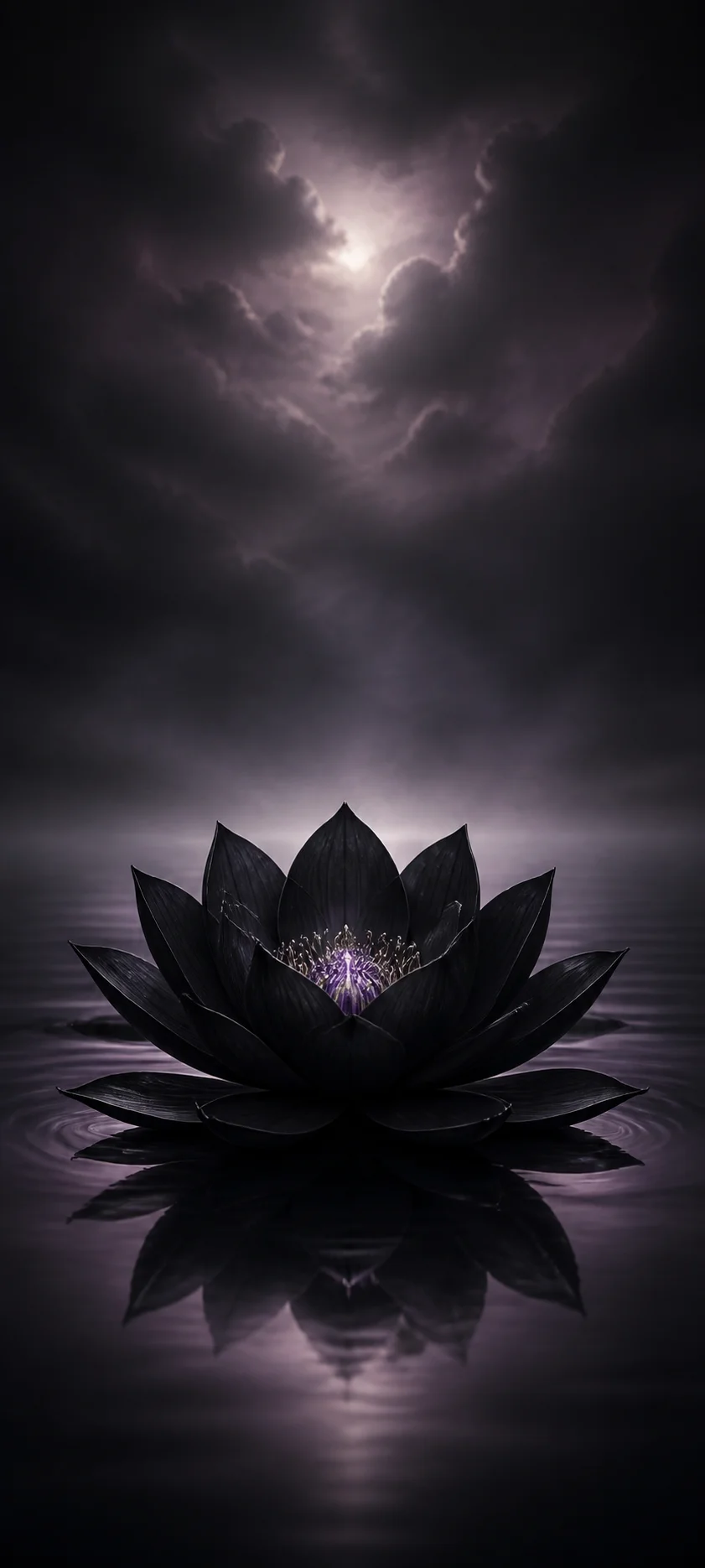Minimal Iconic Dark Lotus