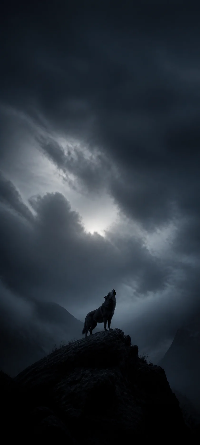 Minimal Iconic Midnight Wolf