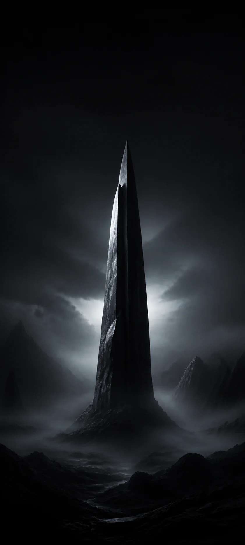 Minimal Iconic Obsidian Monolith