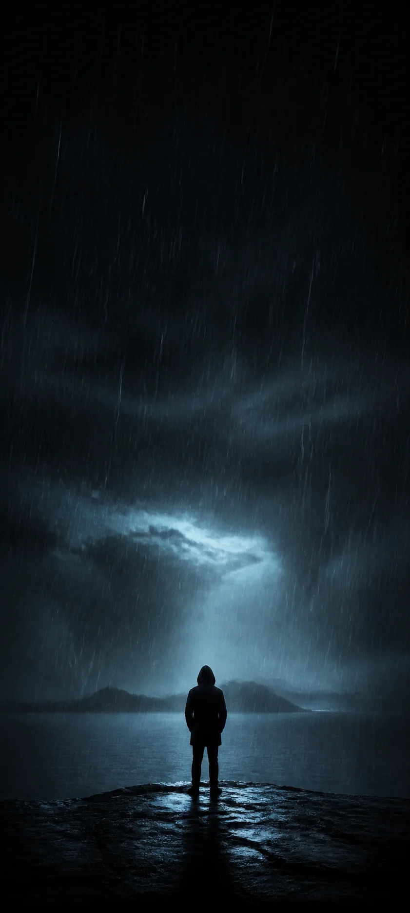 Minimal Iconic Rain Silhouette