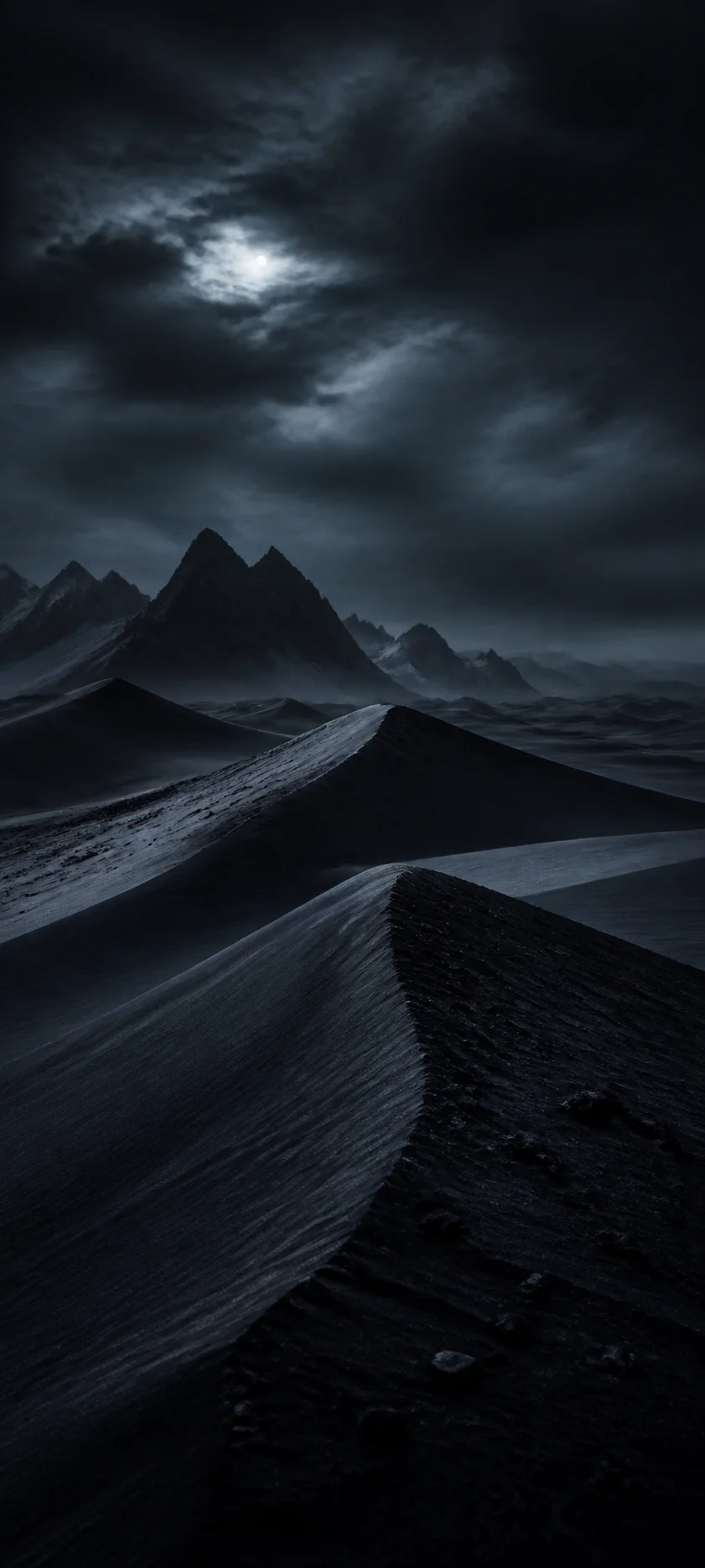Moonlit Realm Black Sand Dunes