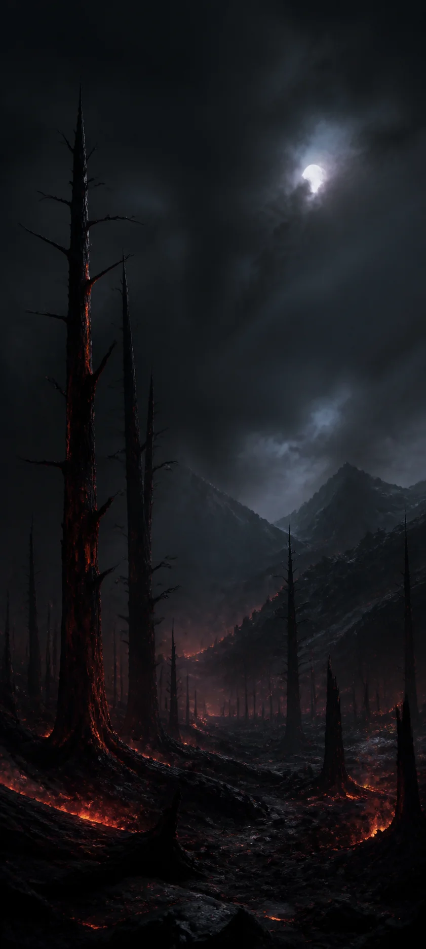 Moonlit Realm Burnt Forest