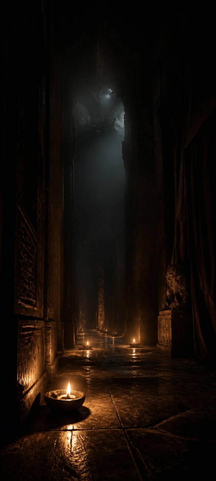 Moonlit Realm Candle Corridor