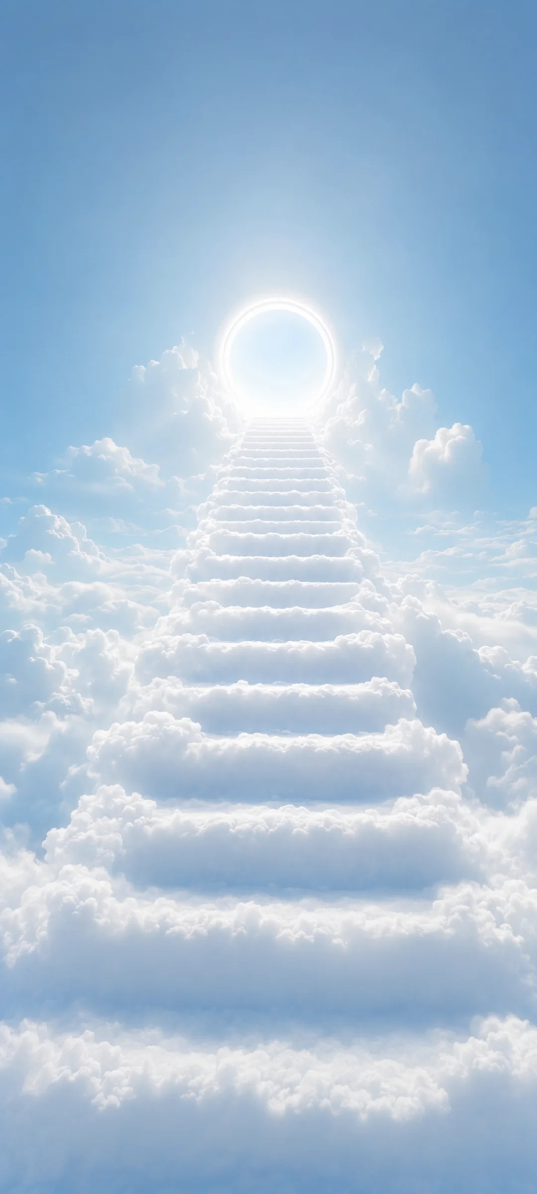 Cloud Staircase Glowing Doorway