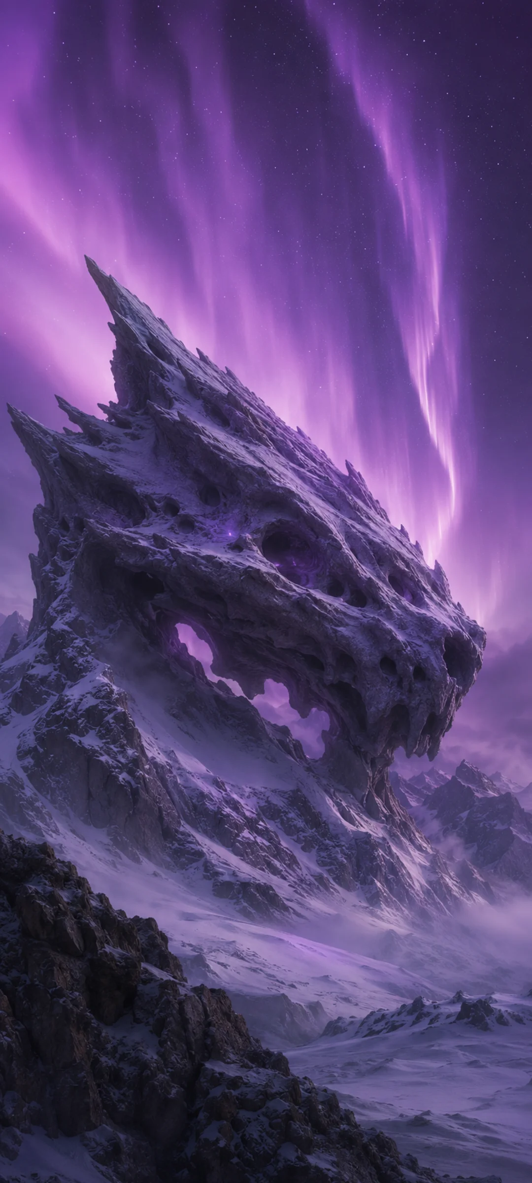 Dragon Skull Mountain Aurora