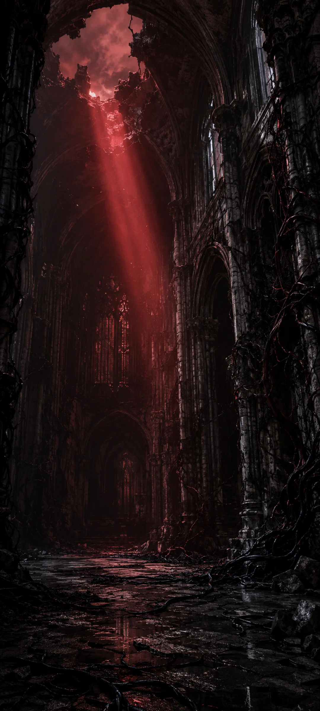 Ruined Cathedral Red Beam