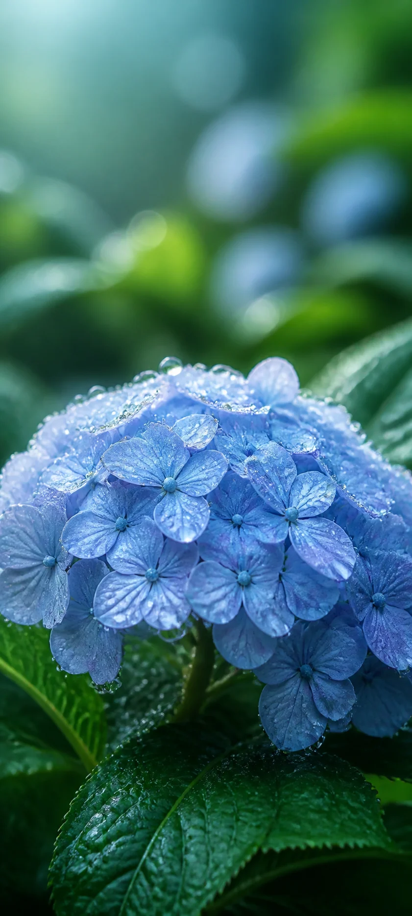 Dew Kissed Blue Hydrangea Macro