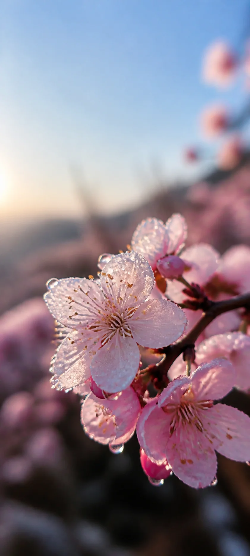 Dew Kissed Cherry Blossom Macro