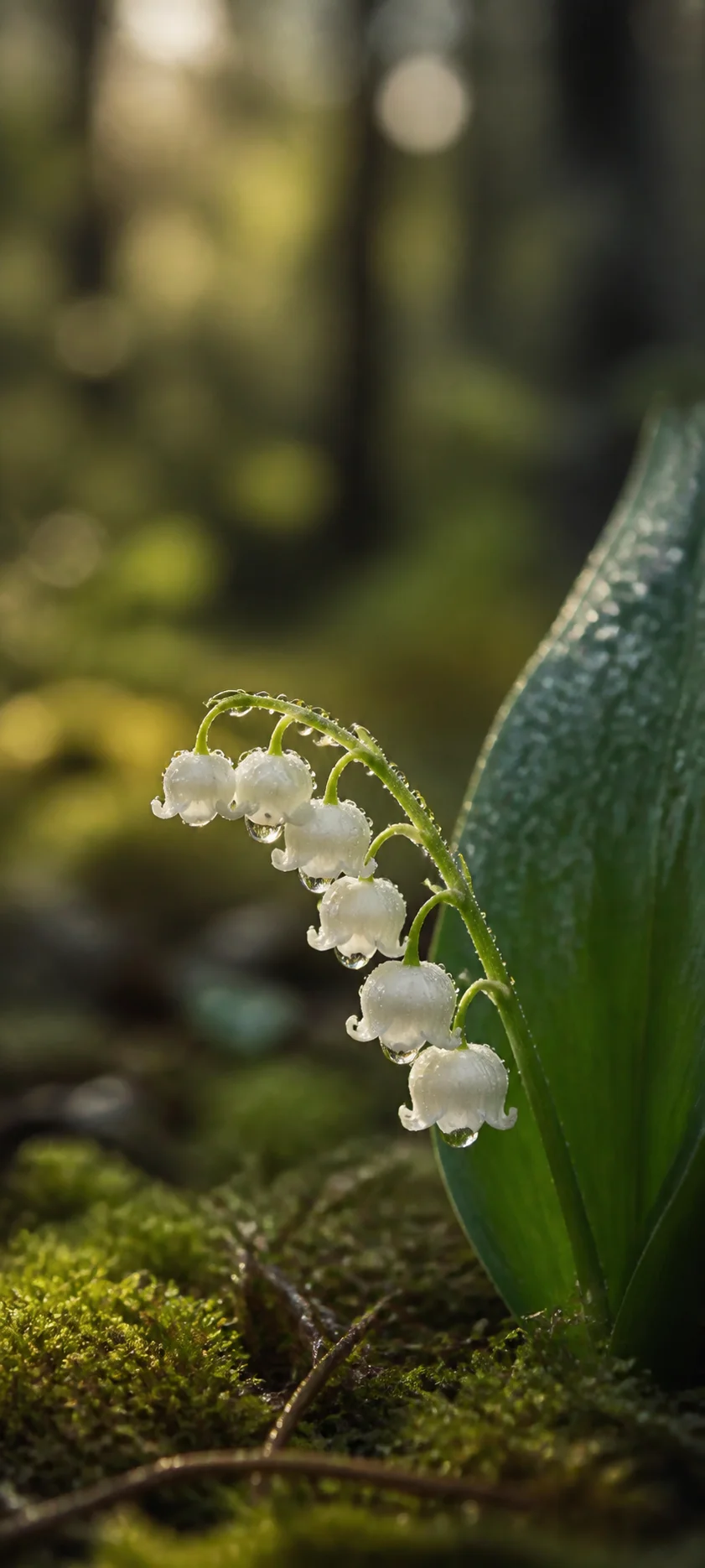 Dew Kissed Lily Of The Valley Macro