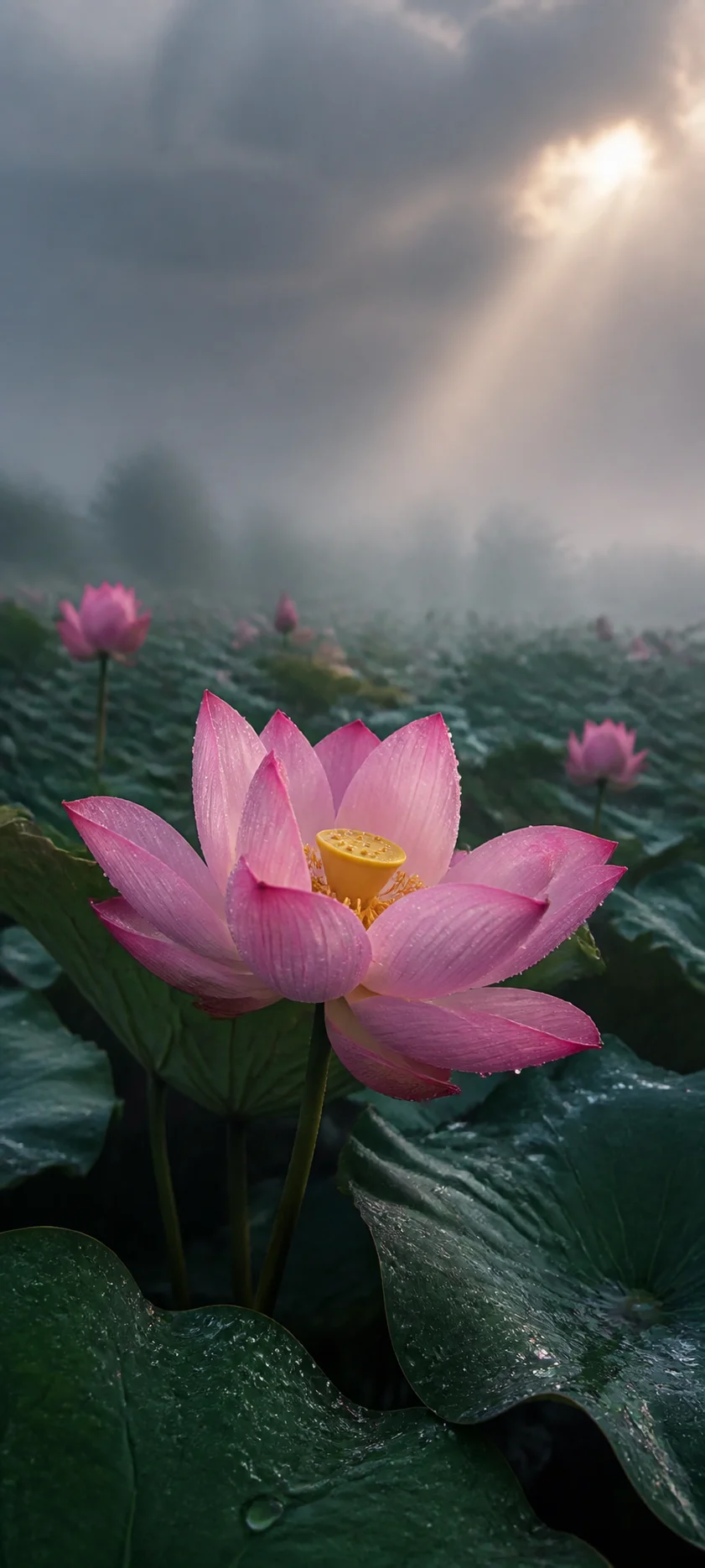 Pink Lotus After Rain
