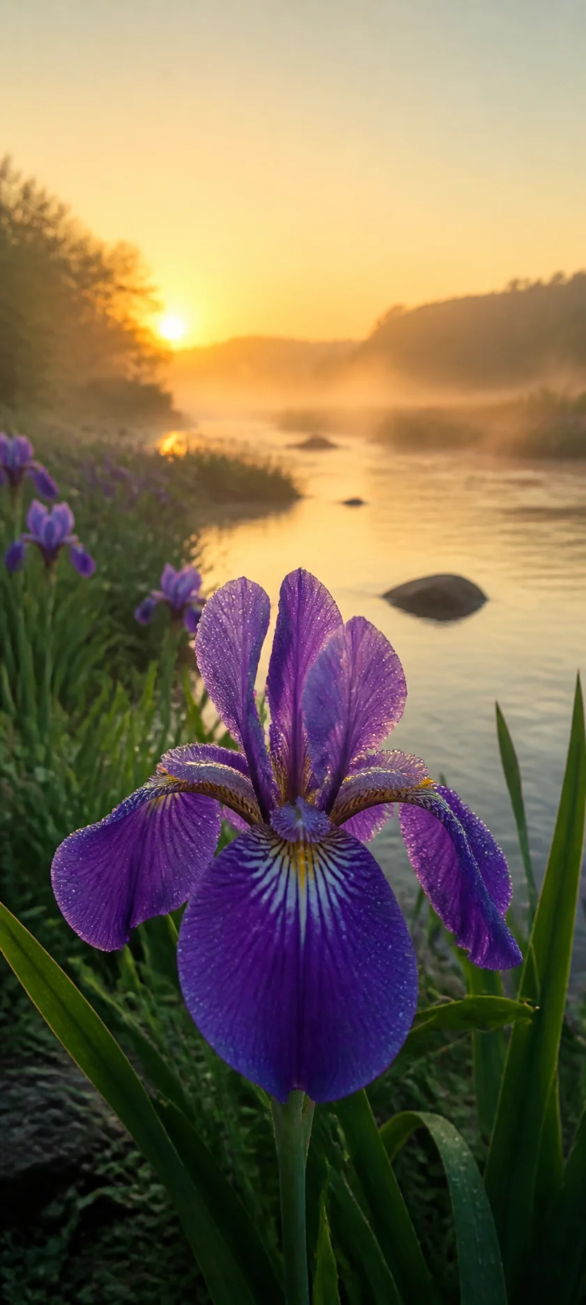 Purple Iris Golden Habitat