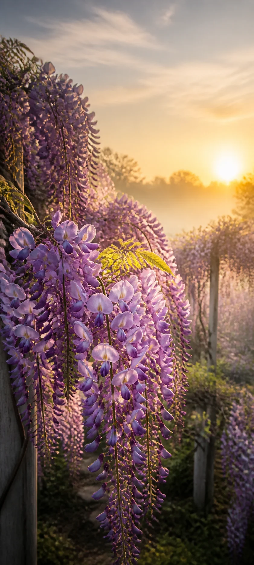 Purple Wisteria Golden Habitat