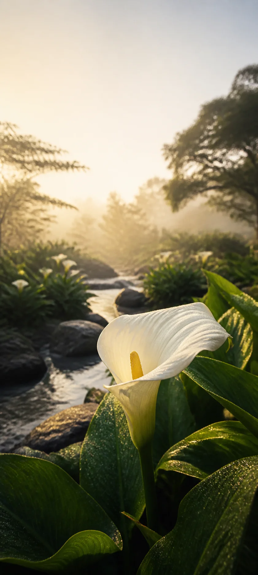 White Calla Lily Golden Habitat