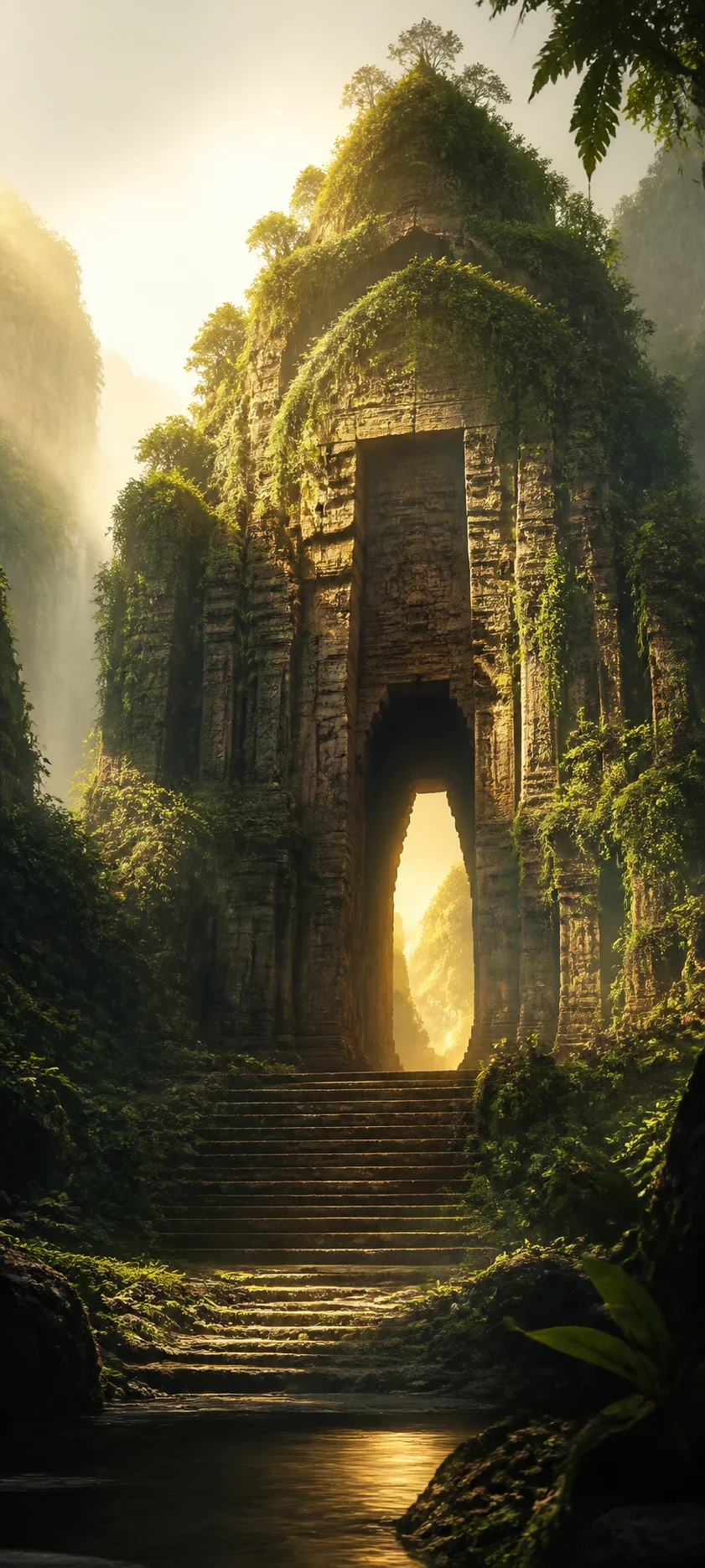 Minimal Iconic Jungle Temple