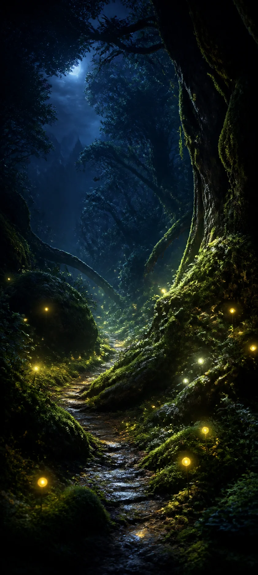 Moonlit Realm Enchanted Forest